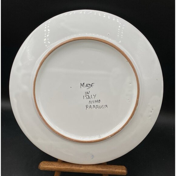 Nino Parrucca Italian Pottery Fish 10” Plate Ceramics Fish Vintage - Picture 5 of 6